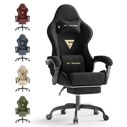 STGAMING Ergonomischer Büro- und Gaming-Stuhl mit Fußablage