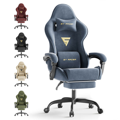 STGAMING Ergonomischer Büro- und Gaming-Stuhl mit Fußablage