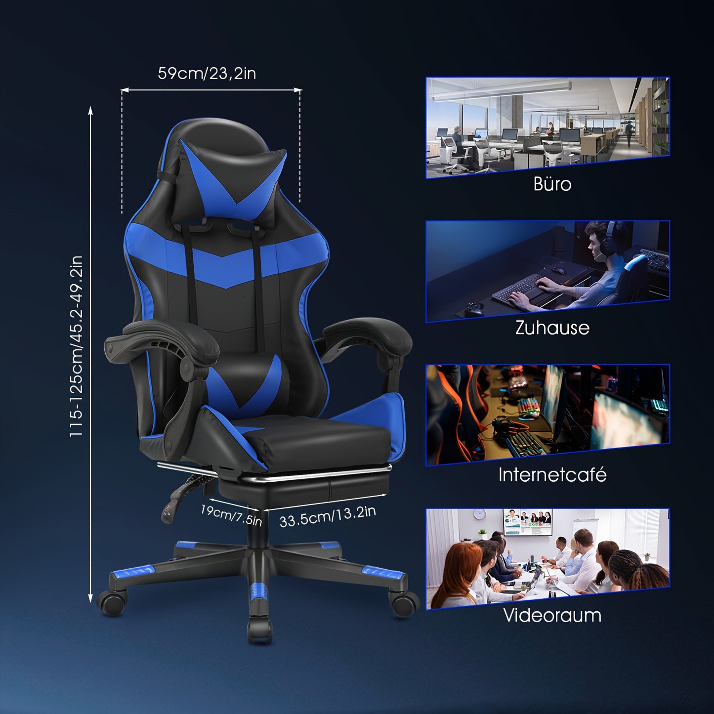 Ergonomischer Gamingstuhl, Schreibtischstuhl