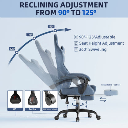 STGAMING Ergonomischer Büro- und Gaming-Stuhl mit Fußablage