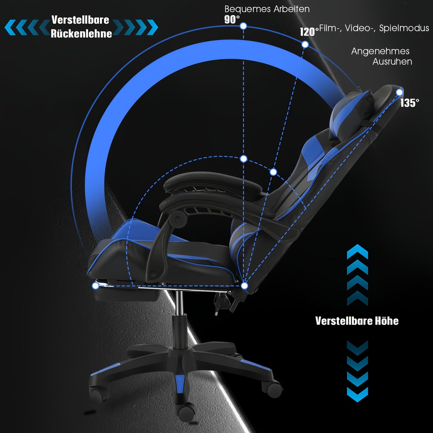 Ergonomischer Gamingstuhl, Schreibtischstuhl