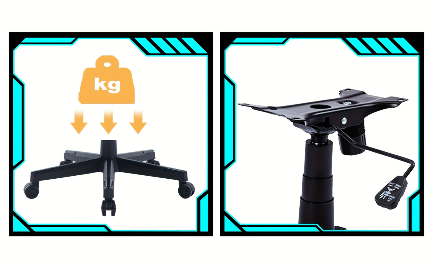 ANDYOU Ergonomischer Gamingstuhl mit Fußablage